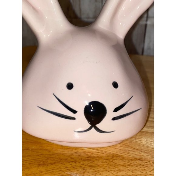 Rae Dunn Ceramic Pink Bunny Love Coffee Tea Mug Easter Rabbit Bunny Topper Lid - Picture 6 of 9